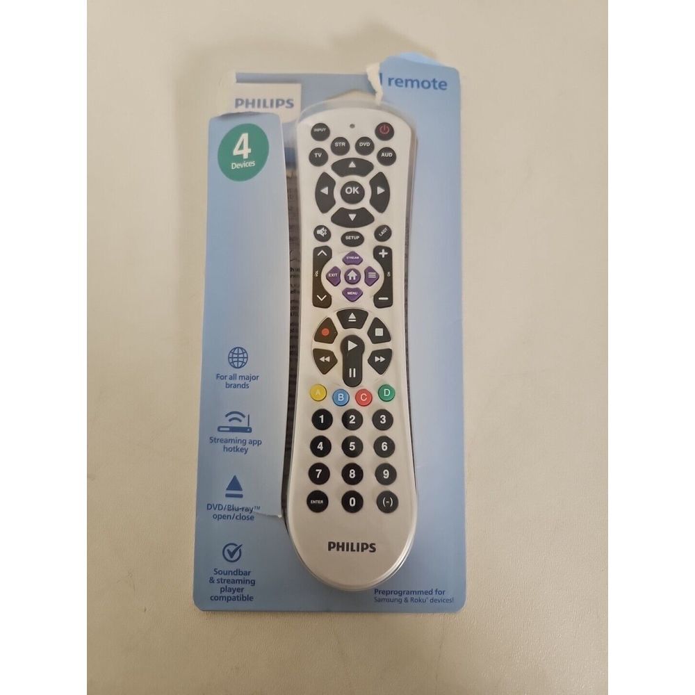 PHILIPS Universal Remote Control Audio/Video 4 device OPEN BOX - Picture 2 of 5